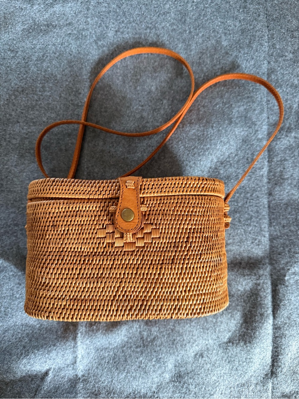 Poppy + Sage Luna Bag Handwoven Rattan Crossbody Bali Wicker Purse